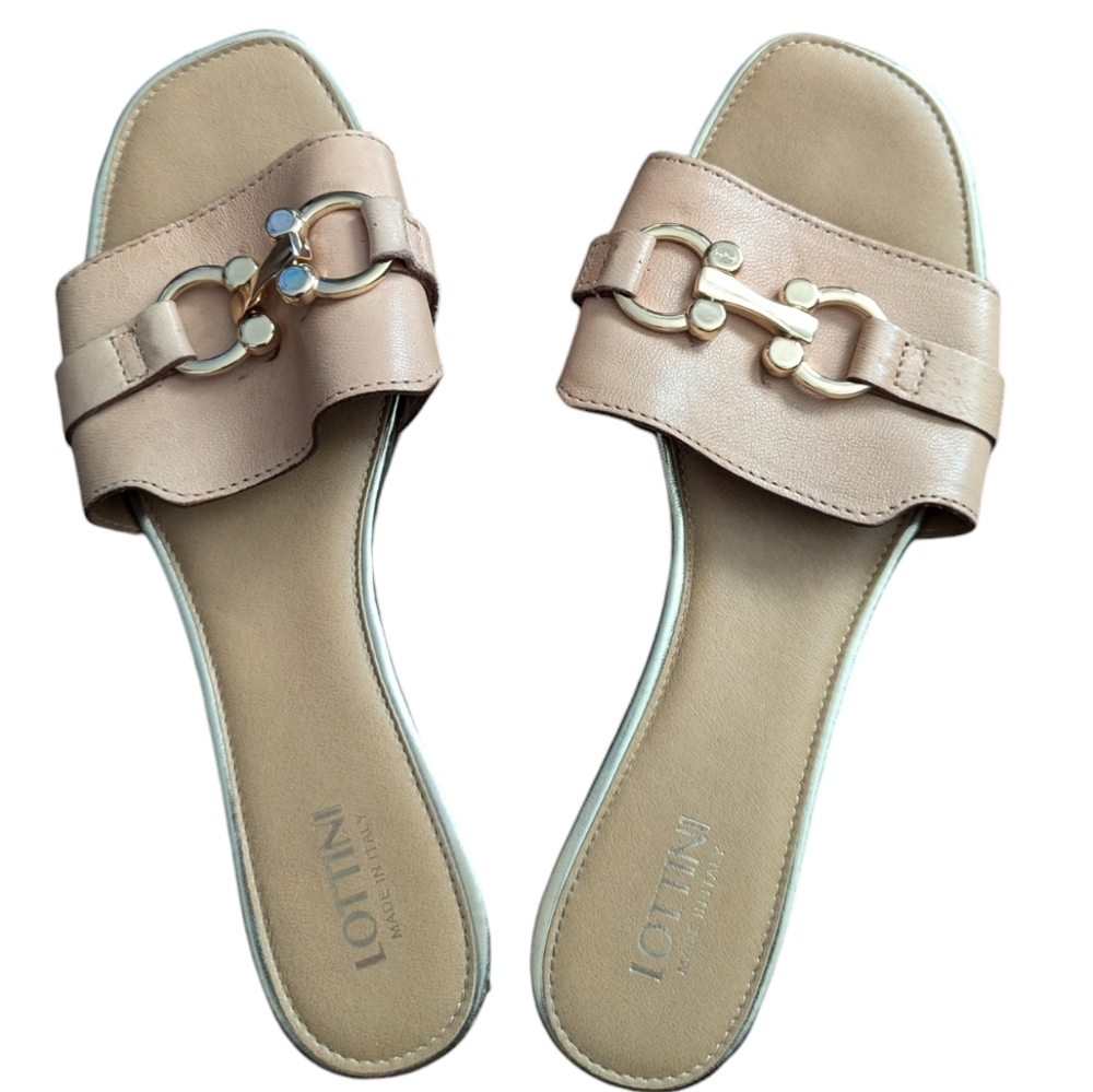 LOTTINI Leather Slides